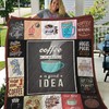 Good Day Begins with Coffee Cute Quilt Blanket for Coffee Lovers