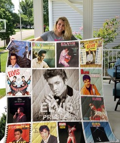 Good Times Elvis Presley Vintage Albums Quilt Bedding Set - For Fans of The King of Rock and Roll