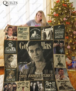 Goodfellas 29th Anniversary Quilt Blanket with Iconic Quote and Comfortable Material