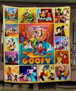 Goofy Quilt Blanket - Classic Disney Character Bedding