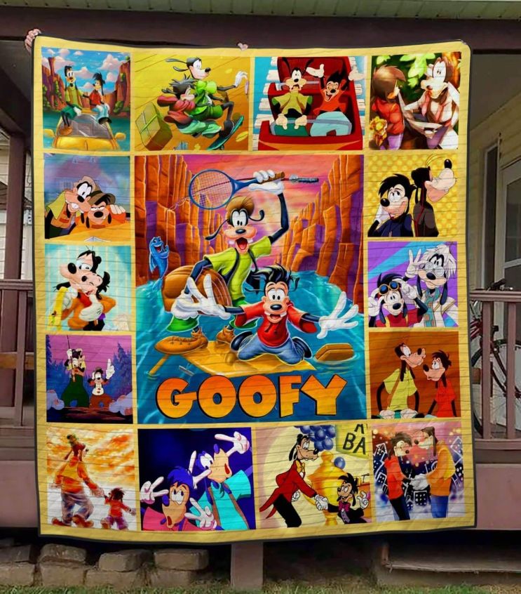 Goofy Quilt Blanket - Classic Disney Character Bedding