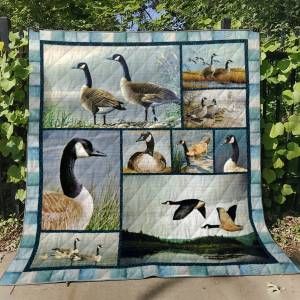 Goose by the River Quilt Blanket with Unique and Beautiful Design