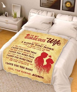 Gorgeous Personalized To My Wife I Love You The Most Quilt Bedding Set for Wife From Husband