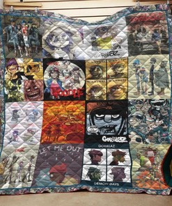 Gorillaz Collage Quilt Bedding Set with Bed Set Cute