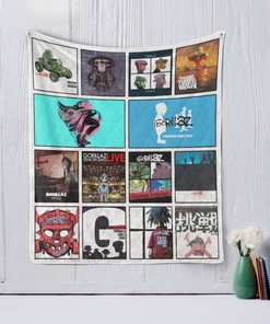 Gorillaz Demon Days Live Inspired Quilt Bedding Set for Music Lovers and Art Enthusiasts
