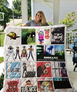 Gorillaz Throws Albums For Fans Revolving Doors Amarillo Quilt Blanket, Unique Addition to Any Music Collection