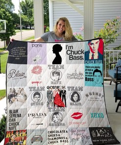 Gossip Girl Graphics Collection Quilt Blanket, Ideal for Fans of the Show