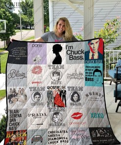 Gossip Girl T-Shirt Quilt Bedding Set for TV Show Fans
