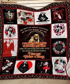 Gothic Couple Skull Quilted Bedding Set - Perfect for Couples