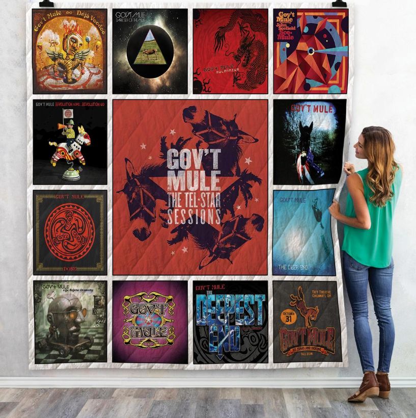 Gov't Mule Albums Quilt Blanket, Must-Have for Jam Band Enthusiasts