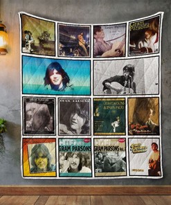 Gram Parsons Album Quilt Blanket with Subtle Texture