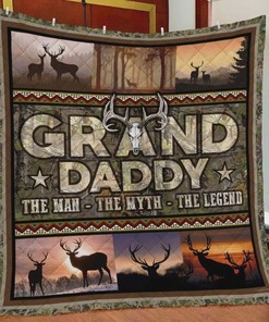 Grand Daddy The Man The Myth The Legend Deer Quilt Bedding Set