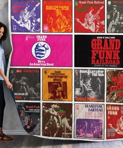 Grand Funk Railroad Throws Collection Quilt Blanket - We're An American Band for Music Fans
