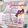 Granddaughter Butterfly Blanket Filled With Love, Hope, And Wishes From Grandma
