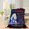 Grandma Family Fleece Blanket Whenever You Feel Overwhelmed Quilt Bed Set Cute for Kids