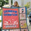 Grandma and Grandson Bond Quilt Blanket - Cozy and Warm Gift for Grandmothers