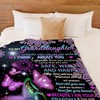 Grandma to Granddaughter Blanket Butterfly Themed Quilt Bedding Set with a Loving Message