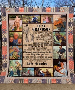 Grandpa Grandson Quilt Bedding Set Heartwarming Gift