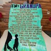 Grandpa Premium Fleece Blanket Quilt Blanket with Heartfelt Quote