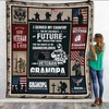 Grandpa Veteran Fleece Blanket Quilt Blanket: Ideal Customized Gift