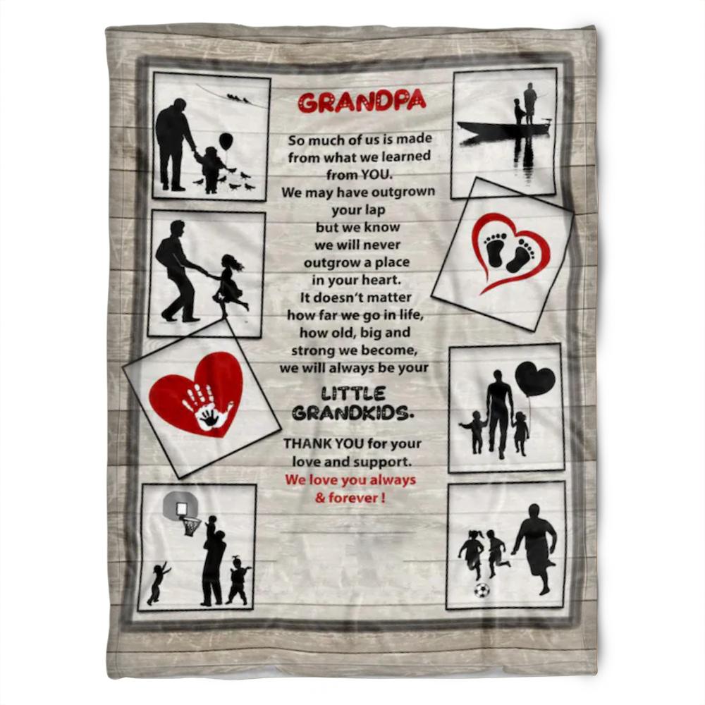 Grandpa's Life Lessons Quilt Bedding Set for Granddaughter - A Cozy Gift on All Occasions