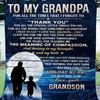 Grandson to Grandfather Quilt Bedding Set - A Perfect Gift for Christmas
