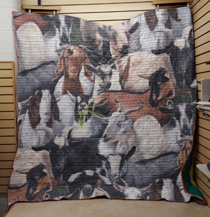 Graphic Goat Together Quilt Blanket for Animal Lovers