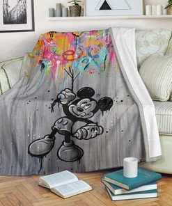 Graphic Mickey Disney Fleece Blanket Gift For Fan, Premium Comfy Sofa Throw Blanket Gift