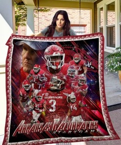 Graphic NCAA Arkansas Razorbacks Green Quilt Bedding Set
