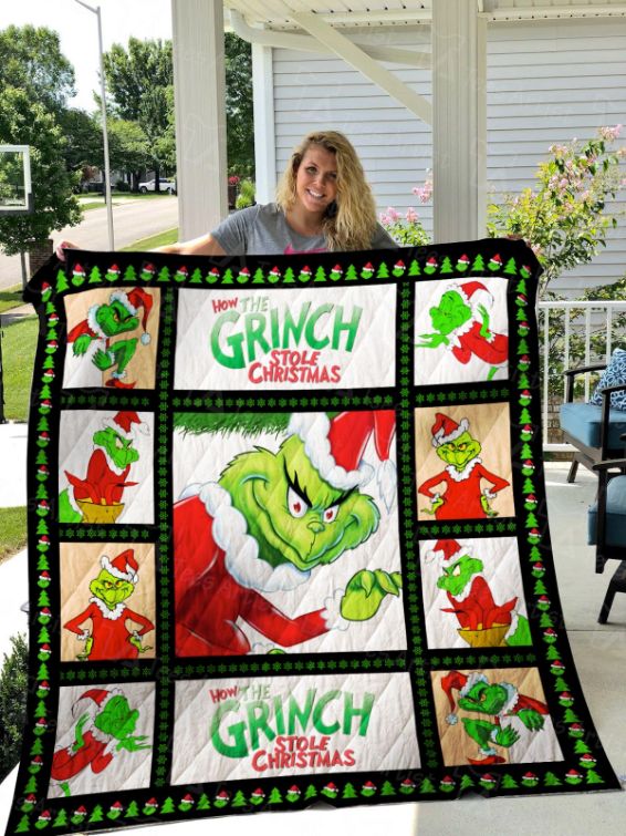 Graphics Christmas Chracter Grinch Collection Quilt Blanket for Fans of The Grinch