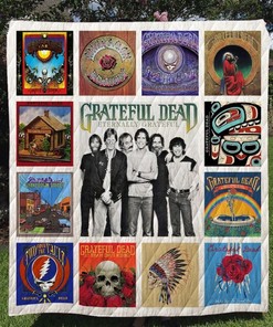 Grateful Dead Albums Eternally Grateful Quilt Blanket, Ideal for Deadheads