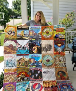 Grateful Dead Albums For Fans Throwing Stones Collection Quilt Blanket