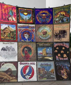 Grateful Dead Band Fan Gift, Grateful Dead Covers Quilt Bedding Set