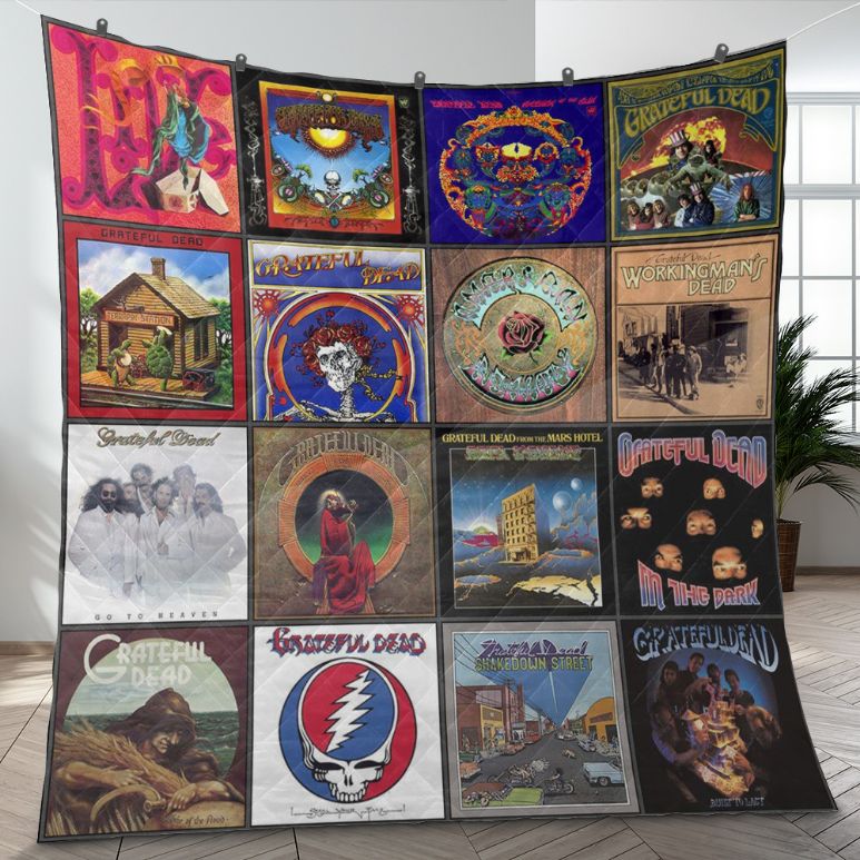 Grateful Dead Band Fan Gift, Grateful Dead Covers Quilt Bedding Set