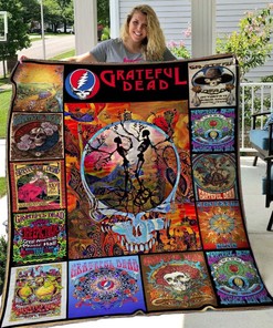 Grateful Dead Dancing Skeletons Quilt Bedding Set