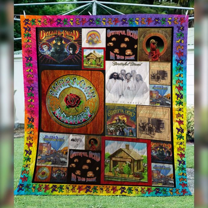 Grateful Dead In The Dark Quilt Bedding Set with Important Information