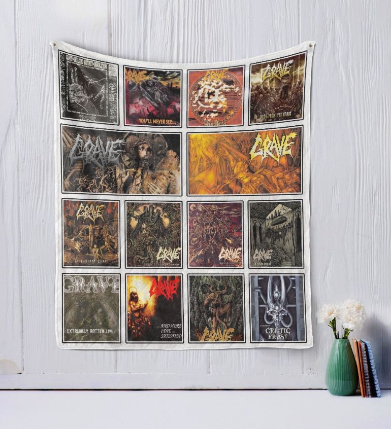 Grave Band Vintage Quilt Bedding Set for Metal and Gothic Music Enthusiasts