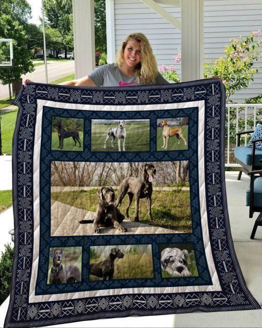 Great Dane Playing Outside Quilt Bedding Set for Animal Lovers