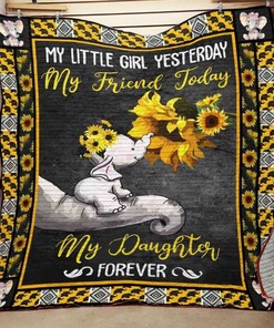 Great Elephant My Friend Today My Daughter Forever- Customized Quilt Bedding Set for Kids.
