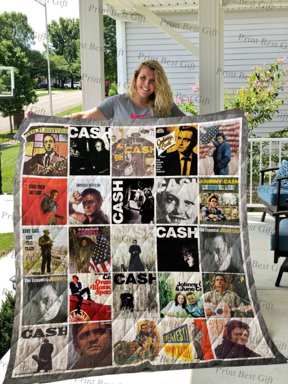Great Johnny Cash Albums Cover Poster Ver Collected - Music Inspired Quilt Bedding Set