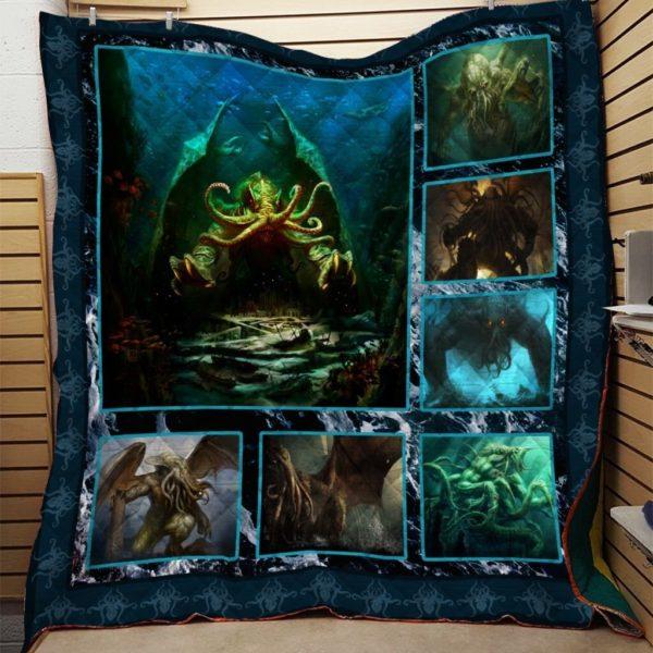 Great Old One Cthulhu Inspired Quilt Bedding Set for Horror Fans