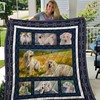 Great Pyrenees On The Pampasgrass Quilt Blanket Dog Lovers Bedding Set