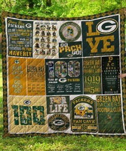 Green Bay Packer Quilt Bedding Set for Fans with Bed Set Twin