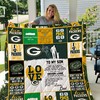 Green Bay Packers Letter To My Son Quilt Bedding Set for Football Fans
