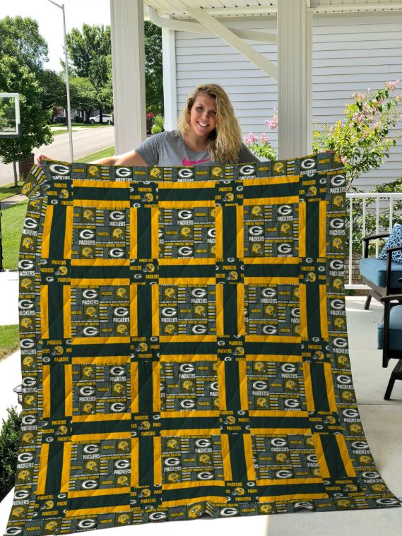 Green Bay Packers Pattern Collection Quilt Bedding Set- NFL Team with this Bedding Set