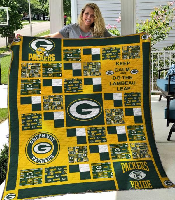 Green Bay Packers Quilt Bedding Set for Football Fans
