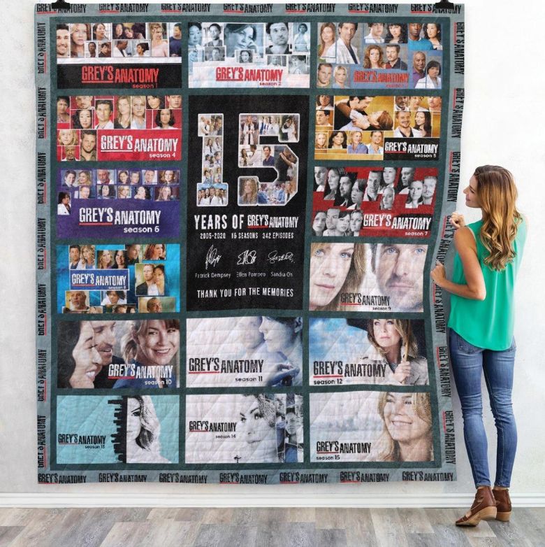 Grey's Anatomy Anniversary Quilt Blanket for Medical Drama Fans