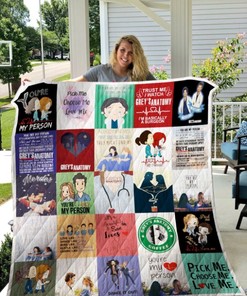 Grey's Anatomy Coffee Collection: Quilt Bedding Set with Fleece Blanket for Coffee Lovers