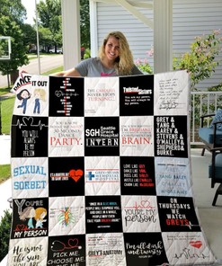 Grey's Anatomy For Fans Dance It Out Quilt Bedding Set - Fun and Inspirational Quilt Set for Fans of the Show