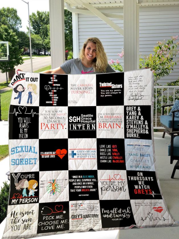 Grey's Anatomy For Fans Dance It Out Quilt Bedding Set - Fun and Inspirational Quilt Set for Fans of the Show